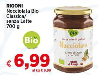 Coop RIGONI Nocciolata Bio Classica/ senza Latte 700 g offerta