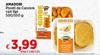 Coop AMADORI Pronti da Cuocere vari tipi 500/550 g offerta