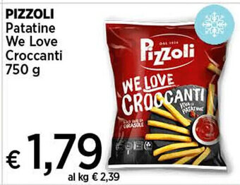 Coop PIZZOLI Patatine We Love Croccanti 750 g offerta