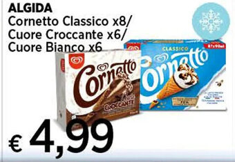 Coop ALGIDA Cornetto Classico x8/ Cuore Croccante x6/ Cuore Bianco x6 offerta