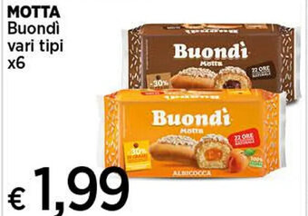 Coop MOTTA Buondì vari tipi x6 offerta