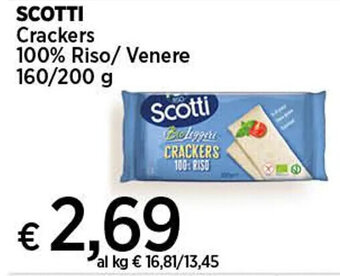 Coop SCOTTI Crackers 100% Riso/ Venere 160/200 g offerta