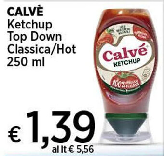 Coop CALVÈ Ketchup Top Down Classica/Hot 250 ml offerta