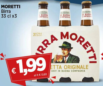 Coop MORETTI Birra 33 cl x3 offerta