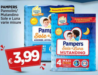 Coop PAMPERS Pannolini/ Mutandino Sole e Luna offerta