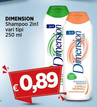 Coop DIMENSION Shampoo 2in1 vari tipi 250 ml offerta