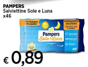 Coop PAMPERS Salviettine Sole e Luna x46 offerta