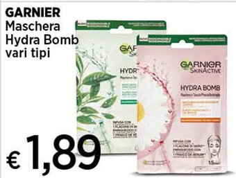 Coop GARNIER Maschera Hydra Bomb vari tipi offerta