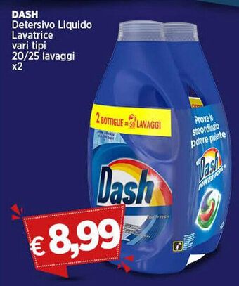 Coop DASH Detersivo Liquido Lavatrice vari tipi 20/25 lavaggi x2 offerta