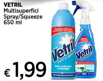 Coop VETRIL Multisuperfici Spray/Squeeze 650 ml offerta