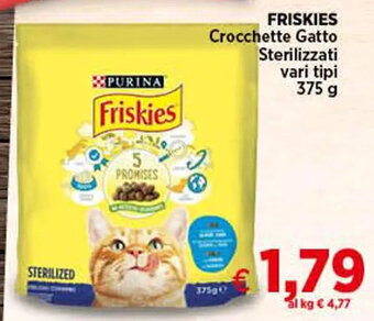 Coop FRISKIES Crocchette Gatto Sterilizzati vari tipi 375 g offerta