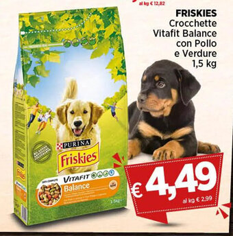 Coop FRISKIES Crocchette Vitafit Balance con Pollo e Verdure 1,5 kg offerta
