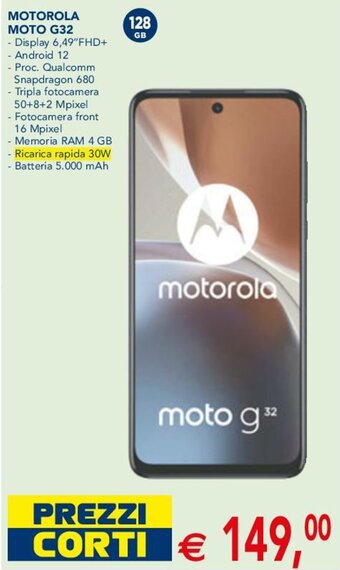 Esselunga MOTOROLA MOTO G32 offerta