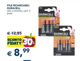 Esselunga PILE RICARICABILI DURACELL offerta
