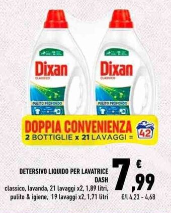 Conad DETERSIVO LIQUIDO PER LAVATRICE DASH offerta