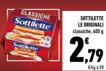 Conad SOTTILETTE LE ORIGINALI classiche, 400 g offerta