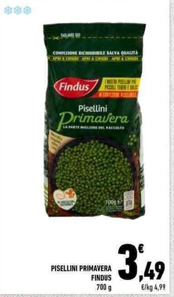 Conad PISELLINI PRIMAVERA FINDUS 700 g offerta