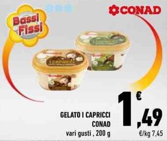 Conad GELATO I CAPRICCI CONAD 200 g offerta