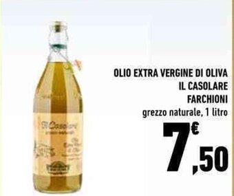 Conad OLIO EXTRA VERGINE DI OLIVA IL CASOLARE FARCHIONI grezzo naturale, 1 litro offerta