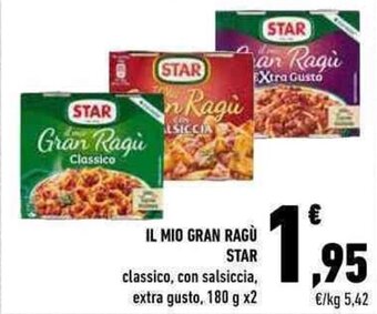 Conad IL MIO GRAN RAGÙ STAR 180 g x2 offerta