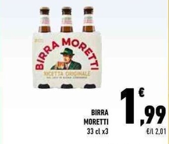 Conad BIRRA MORETTI 33 cl x3 offerta