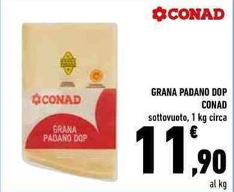 Conad GRANA PADANO DOP CONAD sottovuoto, 1 kg circa offerta