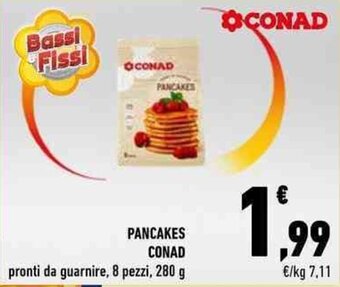 Conad PANCAKES CONAD pronti da guarnire, 8 pezzi, 280 g offerta