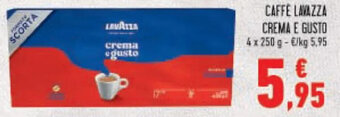 Conad CAFFE LAVAZZA CREMA E GUSTO 4x 250 g offerta