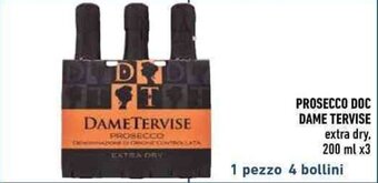 Conad PROSECCO DOC DAME TERVISE extra dry, 200 ml x3 offerta
