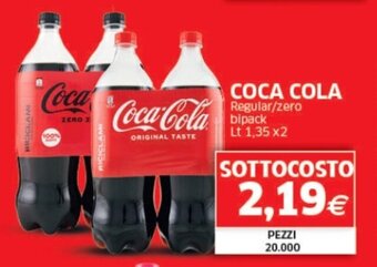 Mercati Alimentari COCA COLA Regular/zero bipack Lt 1,35 x2 offerta