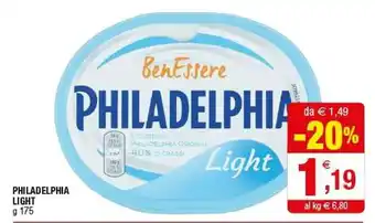 Iperal Philadelphia Formaggio Light Benessere 175 G offerta