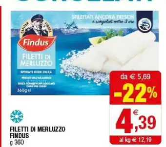 Iperal Findus Filetti Di Merluzzo 360 G offerta