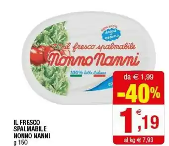 Iperal Nonno Nanni Il Fresco Spalmabile 150 G(ml) offerta