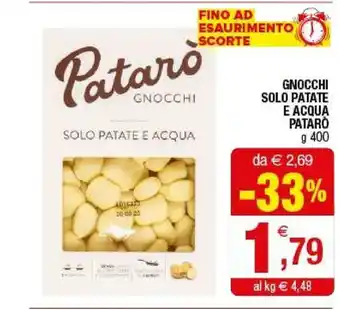 Iperal Pataro Gnocchi Solo Patate E Acqua offerta
