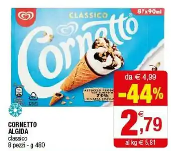 Iperal Algida Cornetto Classico Formato Speciale 480 G(ml) offerta