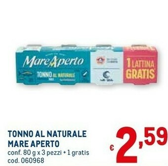 Metro Mare aperto Tonno Al Naturale offerta