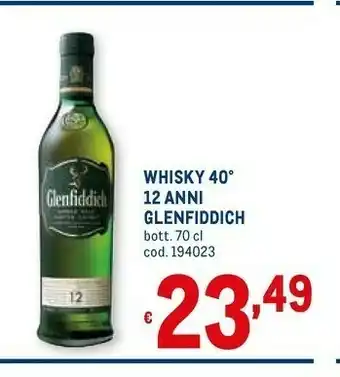 Metro Glenfiddich Whisky offerta