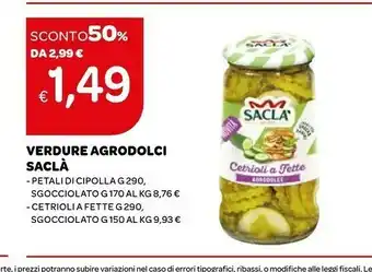 Ekom Saclà Verdure Agrodolci offerta