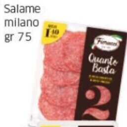 Mercati Alimentari Fiorucci Salame milano gr 75 offerta