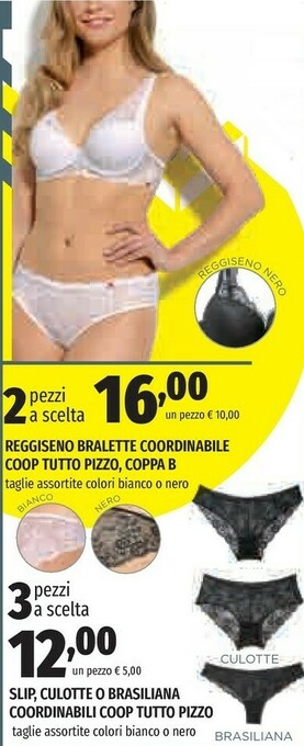 Coop Coop Reggiseno Bralette Coordinabile Tutto Pizzo Coppa B offerta
