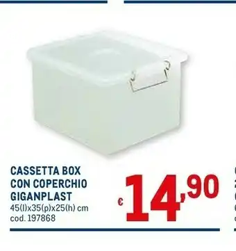 Metro Cassetta Box Con Coperchio Giganplast offerta