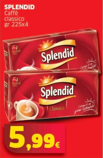Mercati Alimentari SPLENDID Caffè classico gr 225x4 offerta