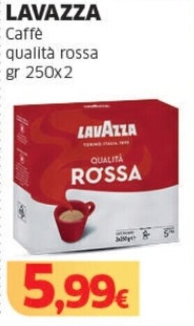 LAVAZZA Caffè qualità rossa gr 250x2