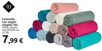 Carrefour Iper Lenzuolo con angoli singolo Tex offerta