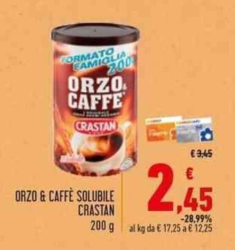 Conad ORZO & CAFFÈ SOLUBILE CRASTAN 200 g offerta