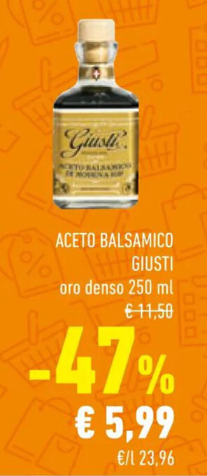 ACETO BALSAMICO GIUSTI oro denso 250 ml