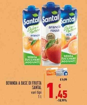 Conad BEVANDA A BASE DI FRUTTA SANTAL vari tipi 1 l offerta