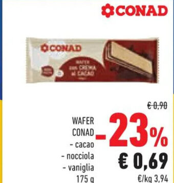 Conad WAFER CONAD 175 g offerta