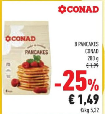 Conad 8 PANCAKES CONAD 280 g offerta