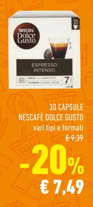 Conad 30 CAPSULE NESCAFÈ DOLCE GUSTO offerta